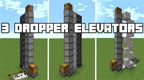 minecraft dropper elevator design